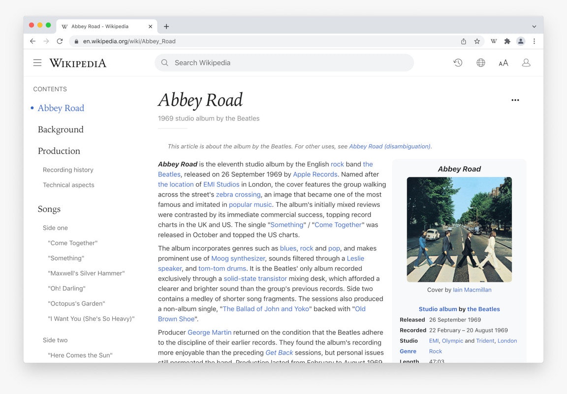 Modern for Wikipedia