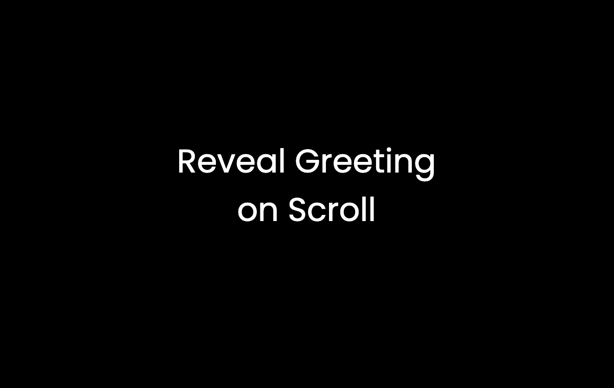 Scroll Greetings