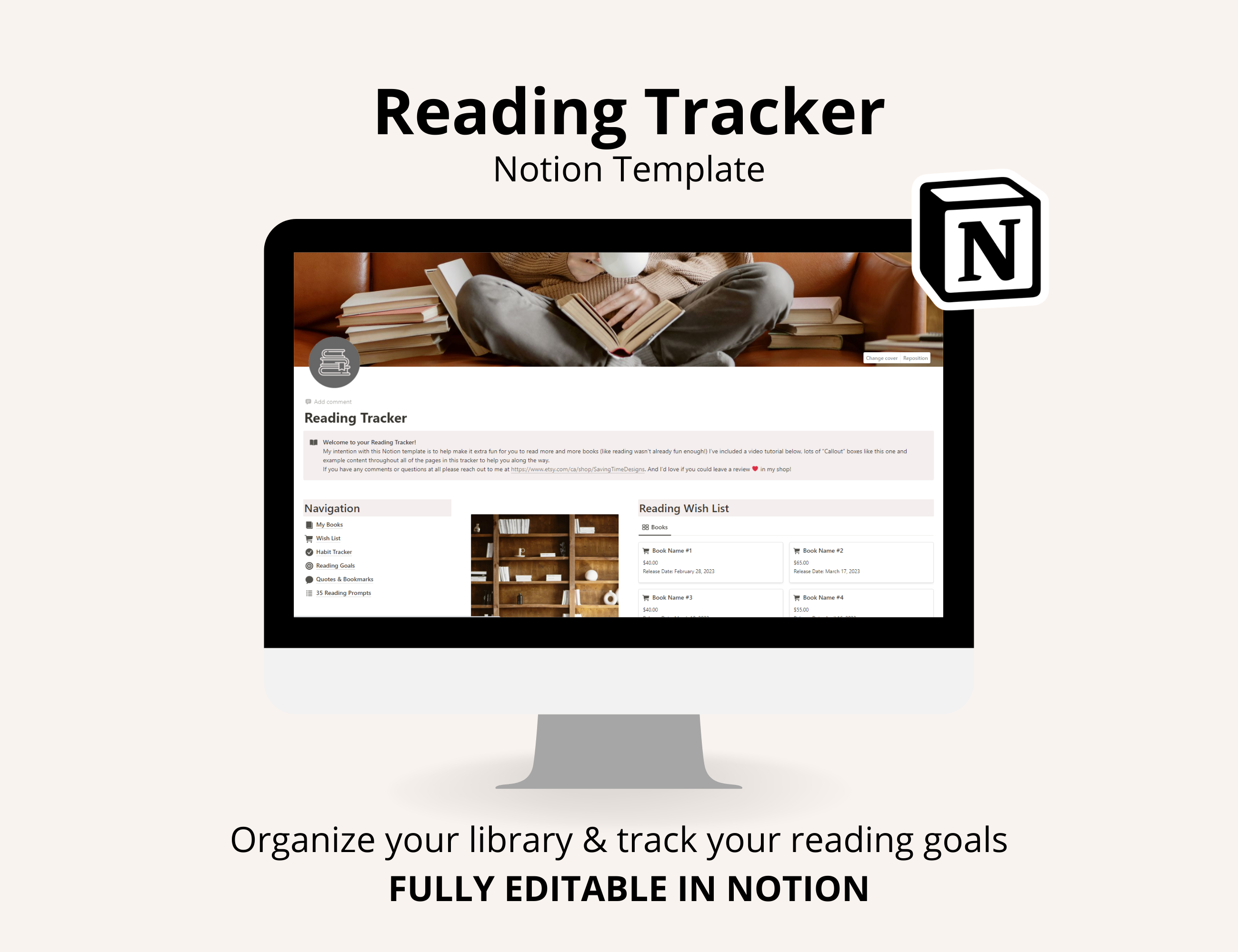 Reading Tracker Notion Template