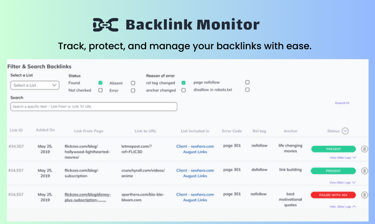 Backlink Monitor