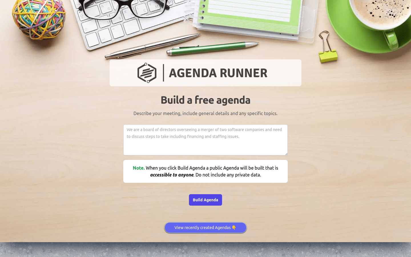 Agenda Runner