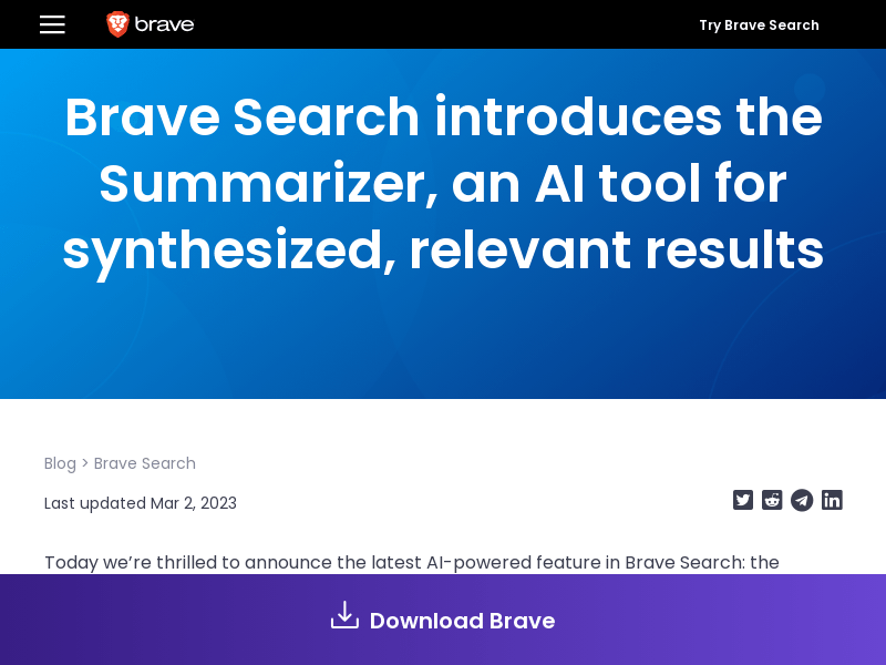 Brave Search Summarizer