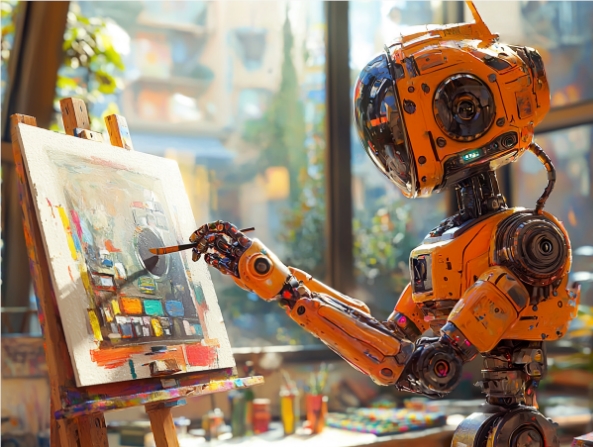 AI, robot painting