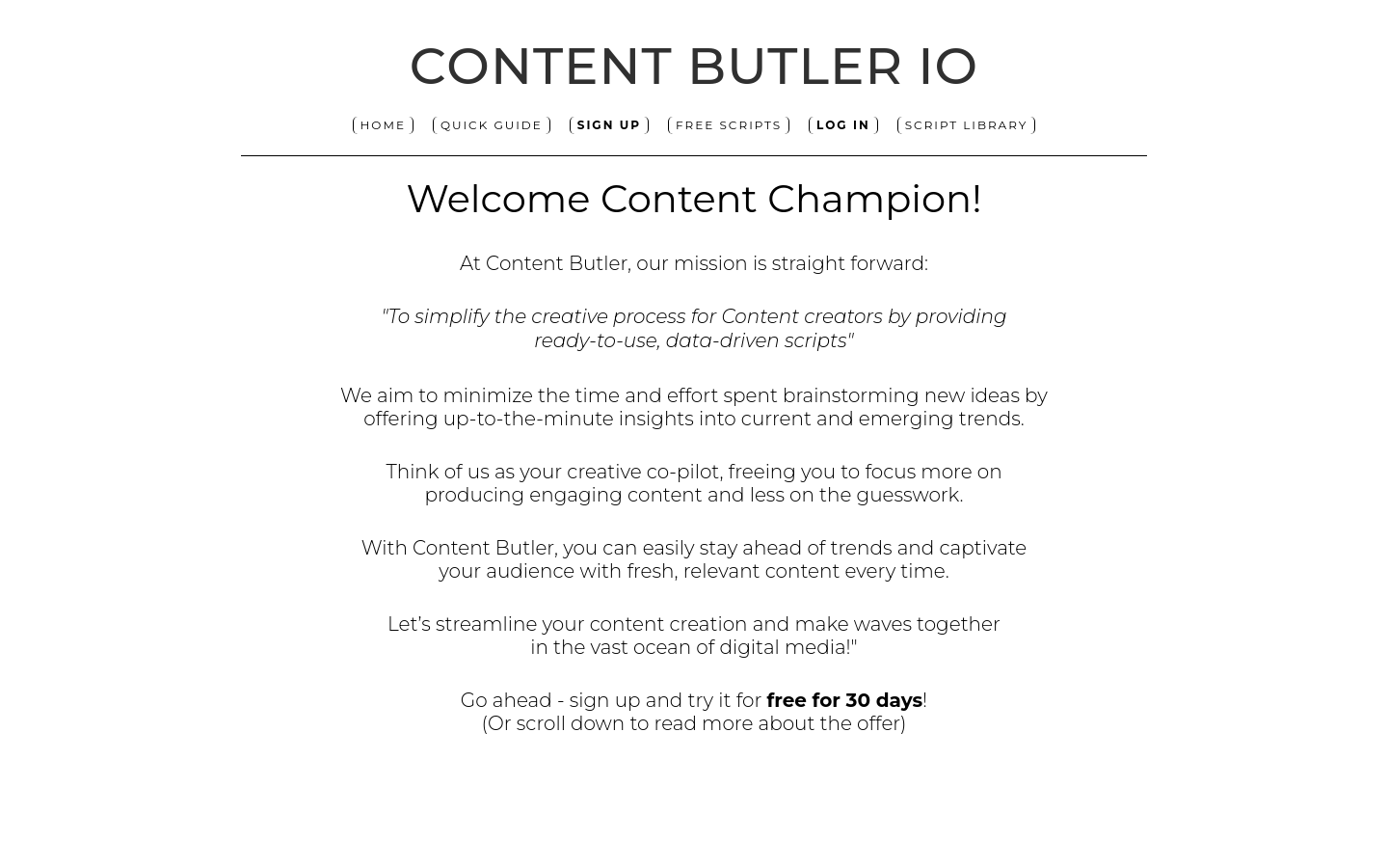 Content Butler IO