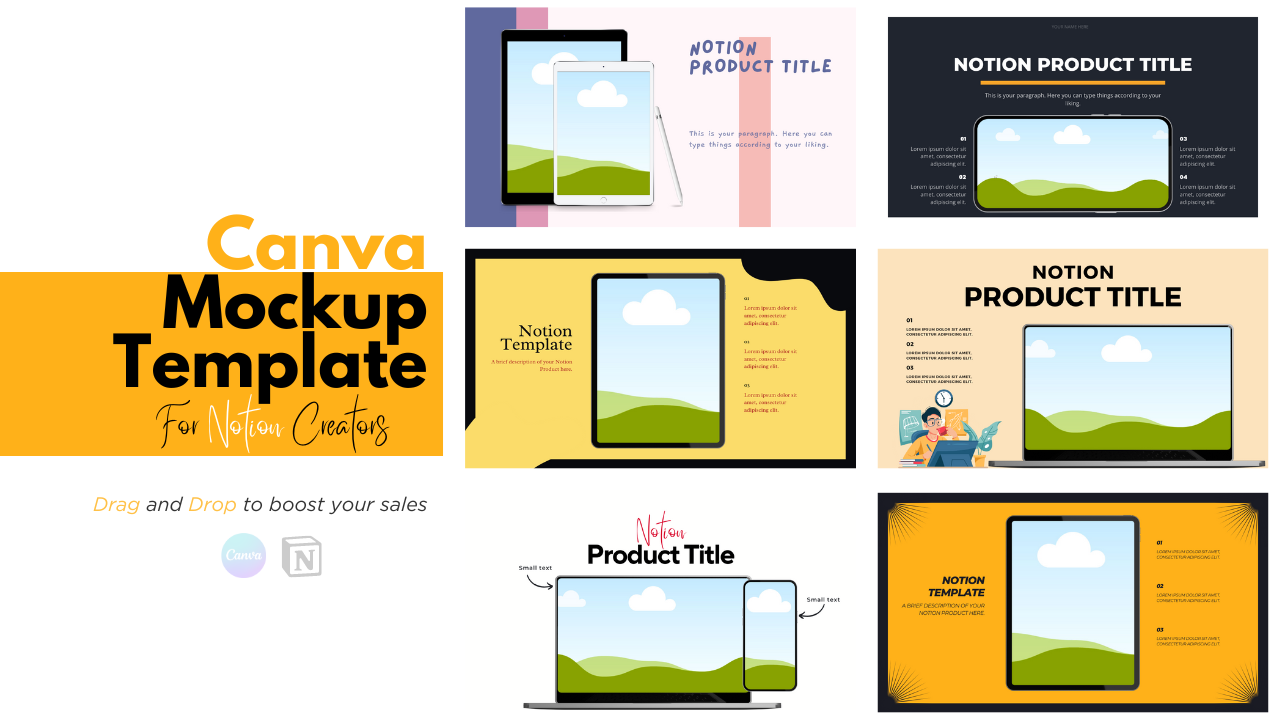 Canva Mockup Template for Notion Creator