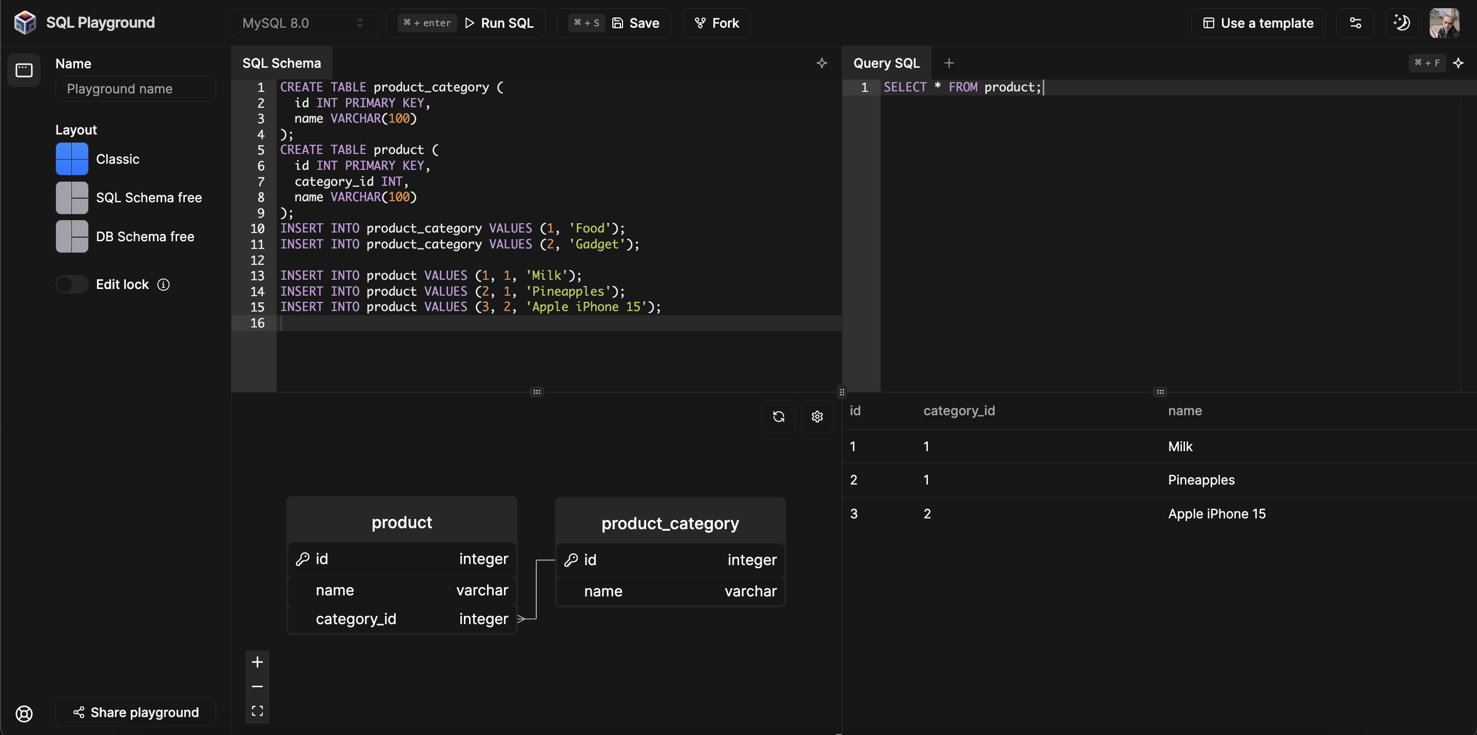 SQL Playground