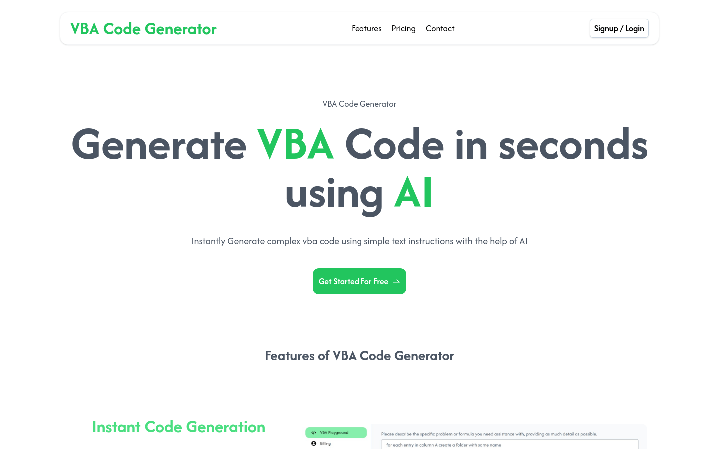 VBA Code Generator