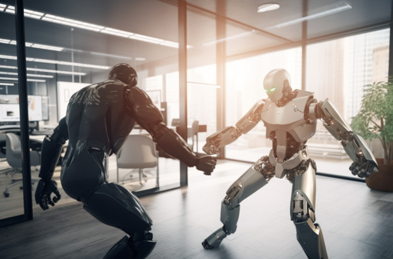 AI, robot fight, fight, fight