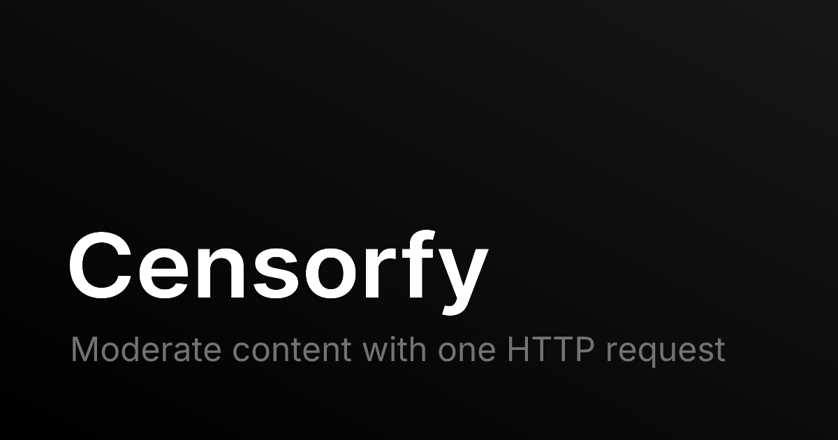 Censorfy - AI Content Moderation