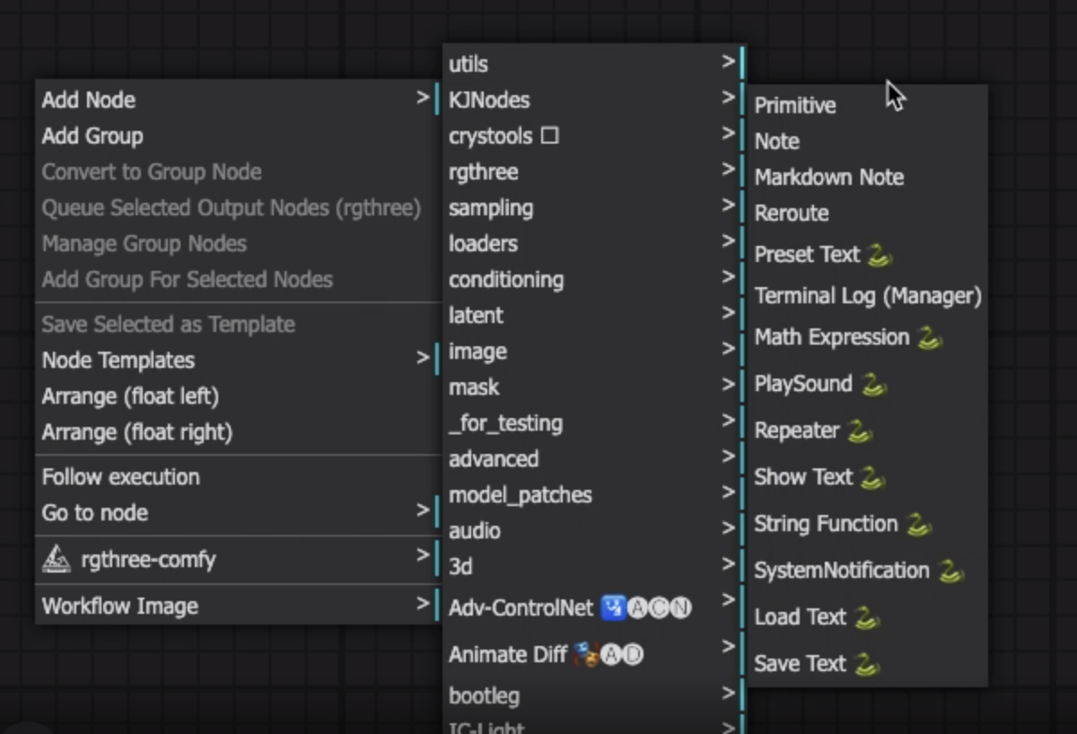 How to add nodes in ComfyUI?