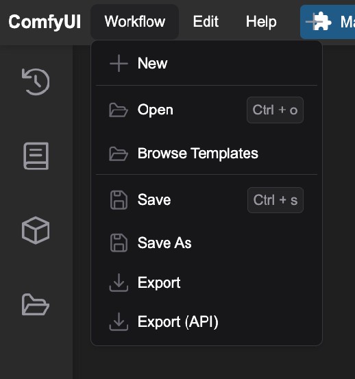 ComfyUI Menu Panel - Import