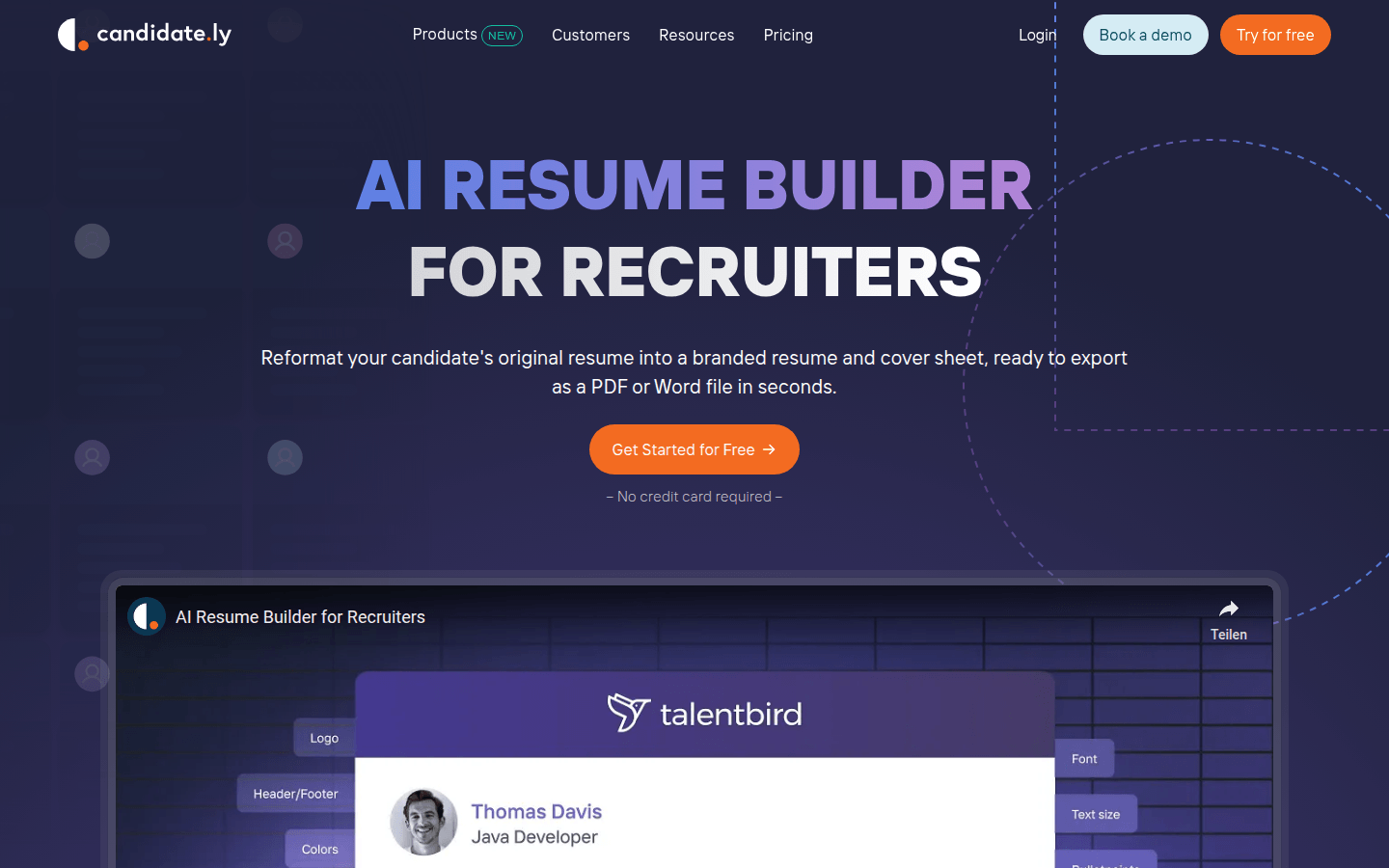 AI Resume builder for Recruiters