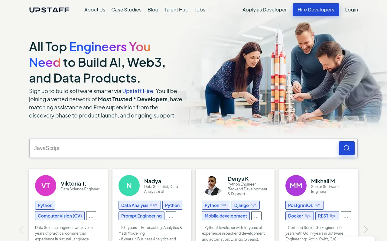 Hire AI Developers with Upstaff.com