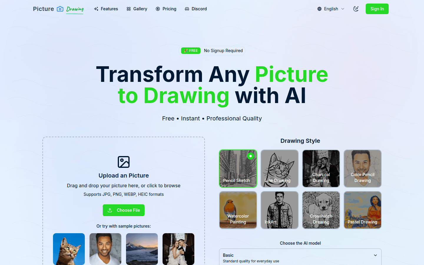 picture to drawing