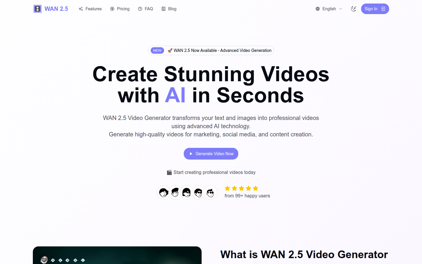 WAN 2.5 AI Video Generator
