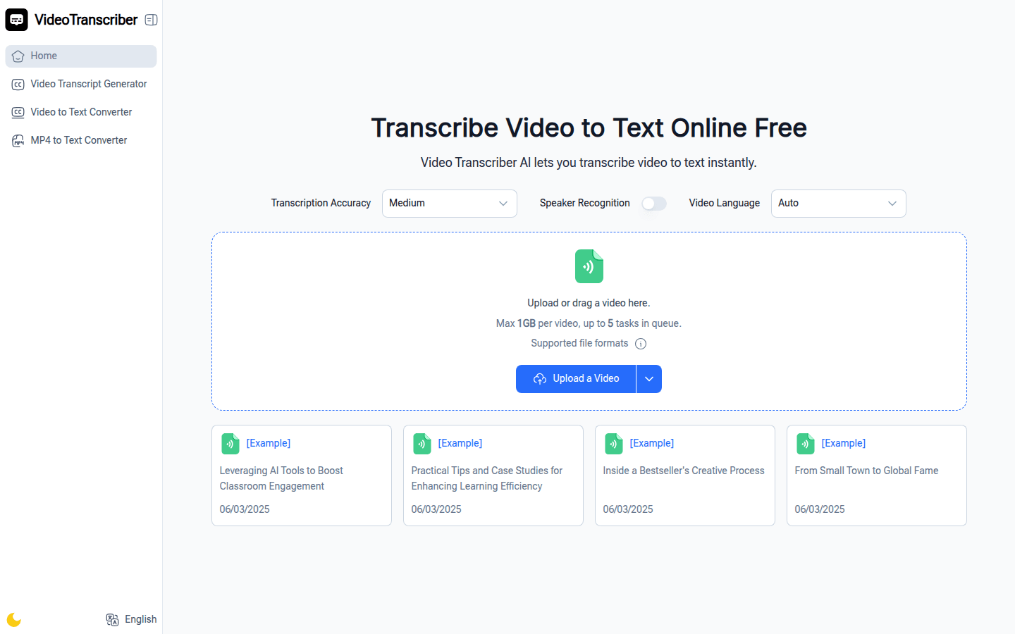 Video Transcriber AI
