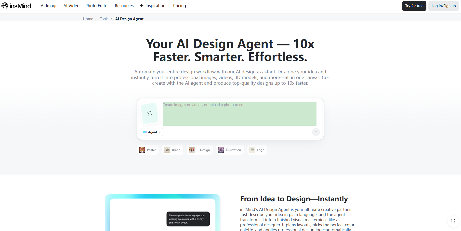 insMind's AI Design Agent