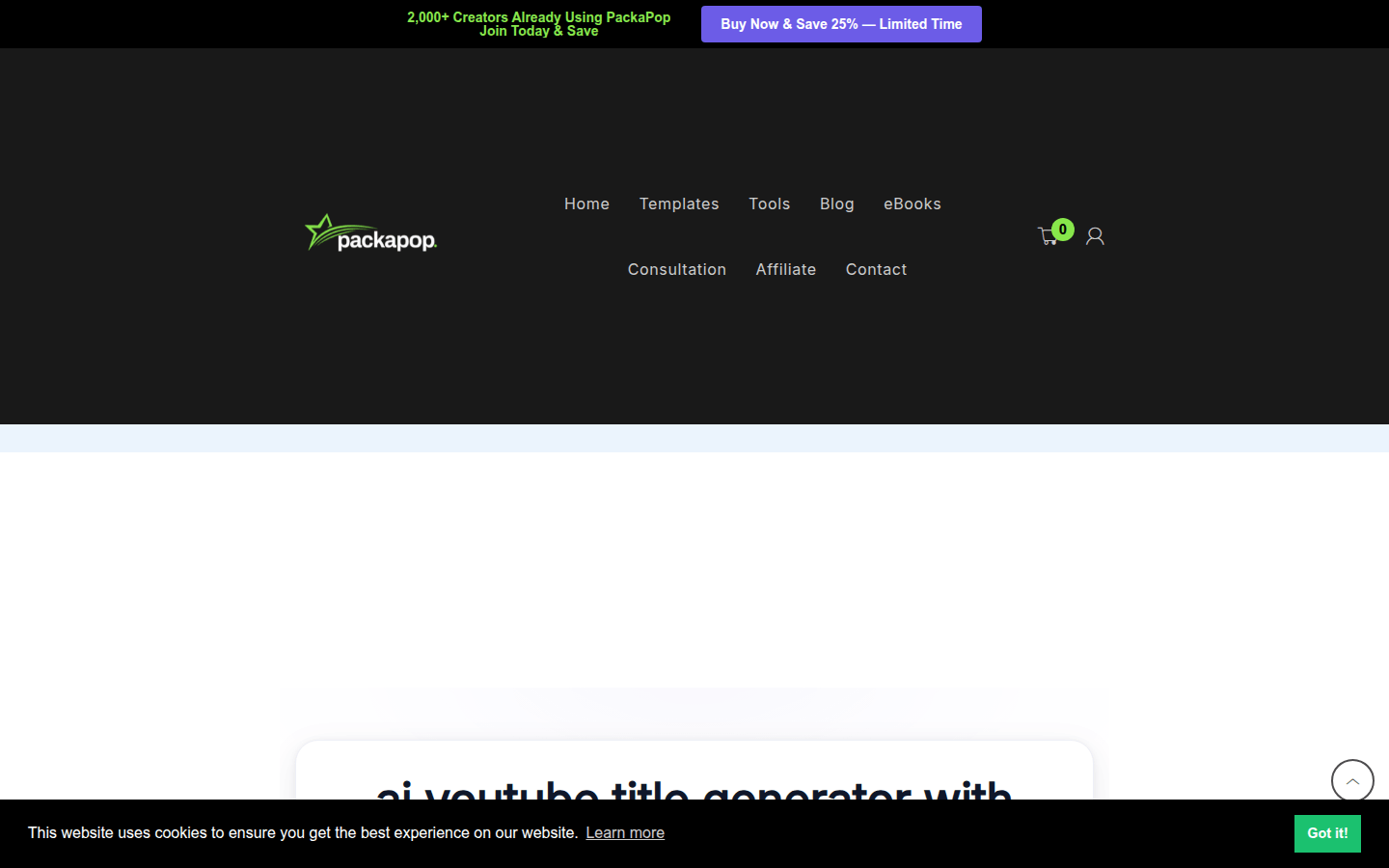 AI YouTube Title Generator with Emojis – PackaPop