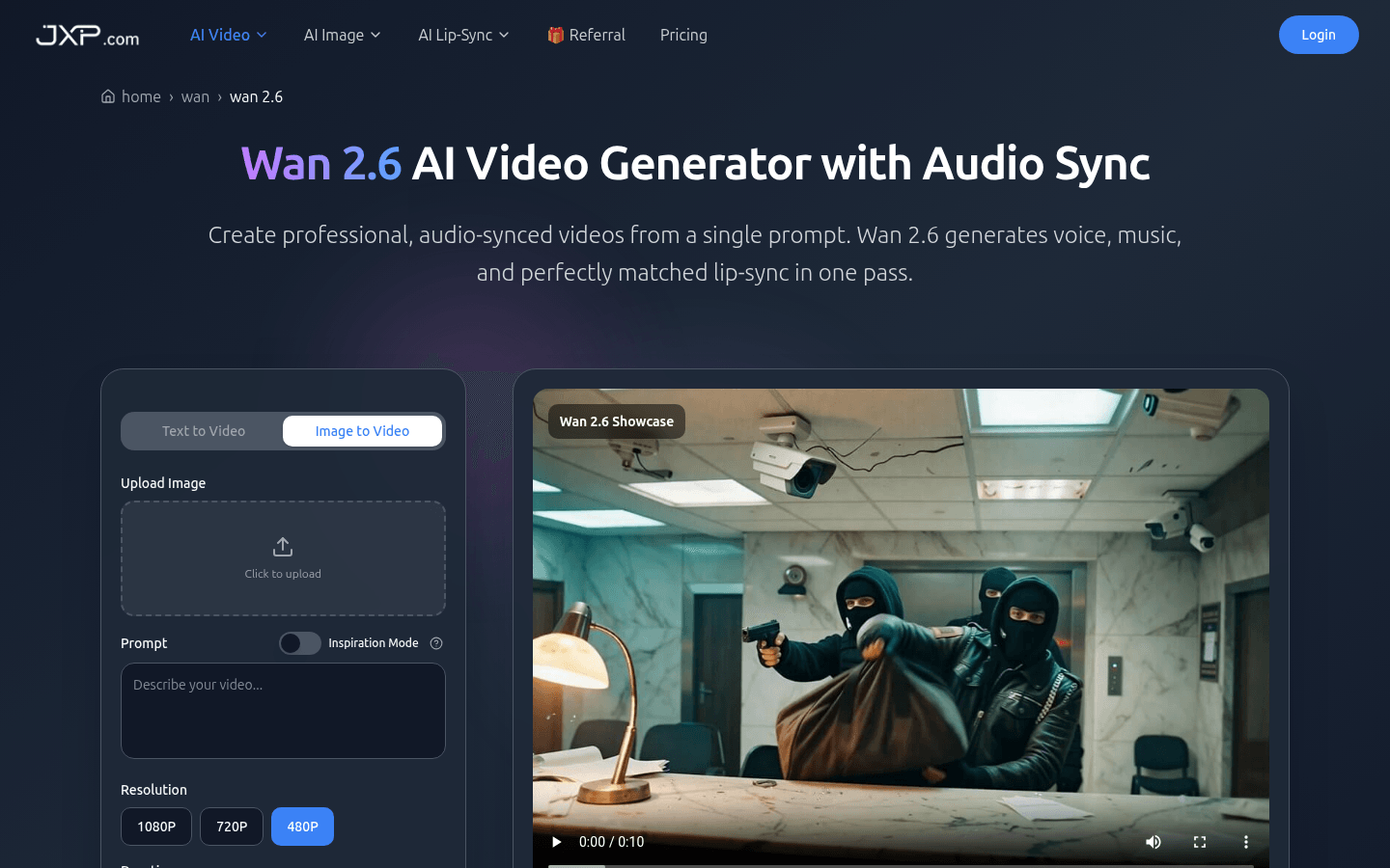 Wan 2.6 AI Video Generator