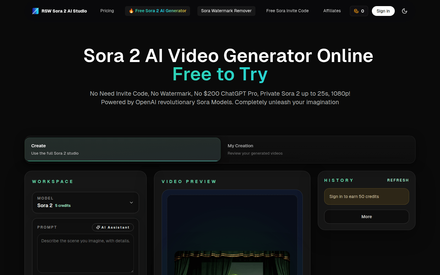 RSW Sora 2 AI Studio